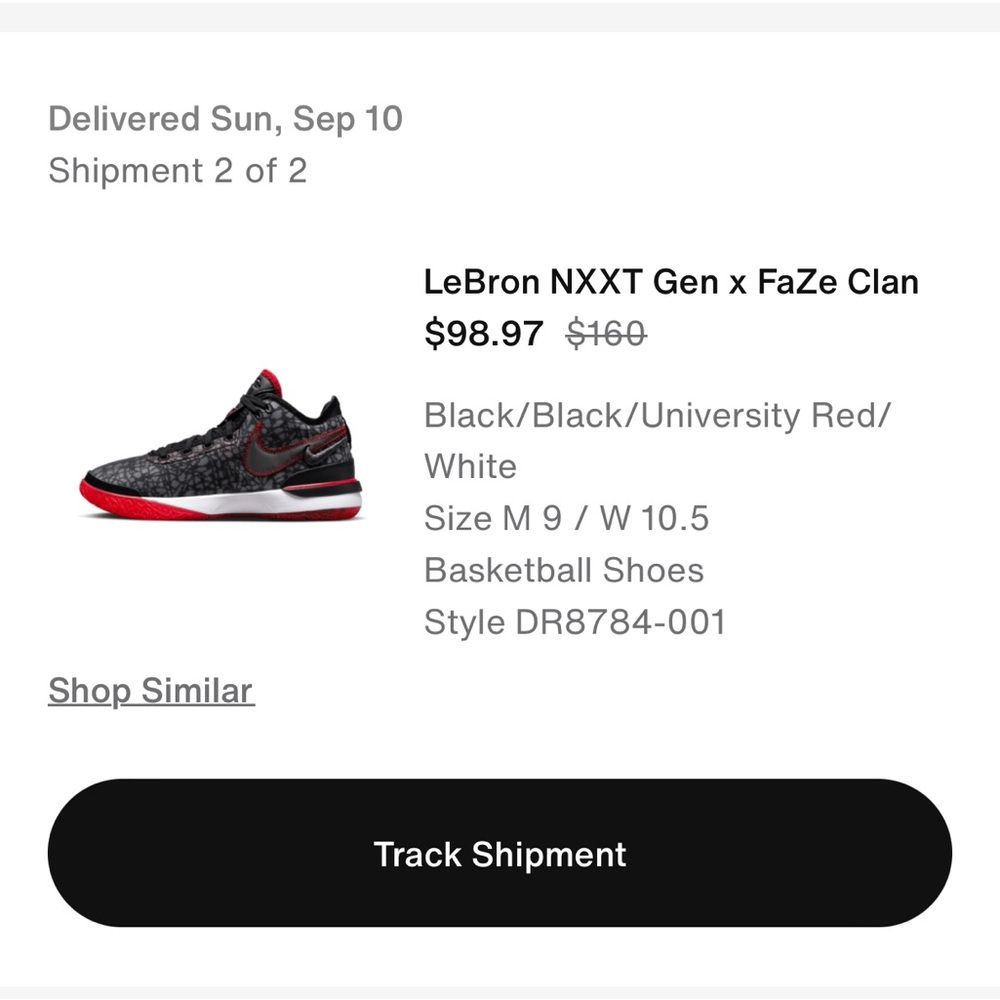NXXT Gen x FaZe Clan Black/Red Basketball Shoes